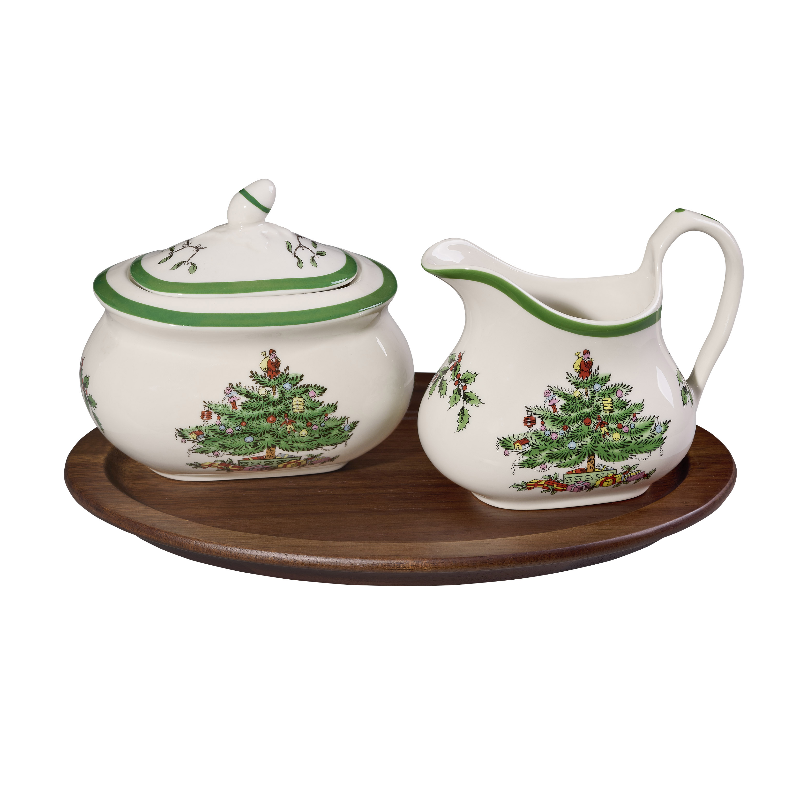 Christmas Tree 3 Piece Sugar & Creamer Set image number null